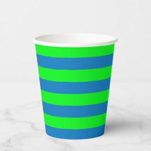 Design für blaue und grüne Streifen Pappbecher