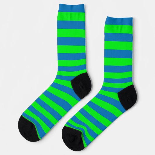 Design für blaue und grüne Streifen Socken (Linkes Detail)