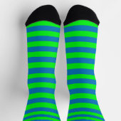 Design für blaue und grüne Streifen Socken (Oben)