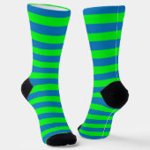 Design für blaue und grüne Streifen Socken (Gewinkelt)