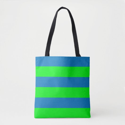 Design für blaue und grüne Streifen Tasche (Vorderseite)