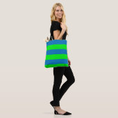 Design für blaue und grüne Streifen Tasche (Am Model)