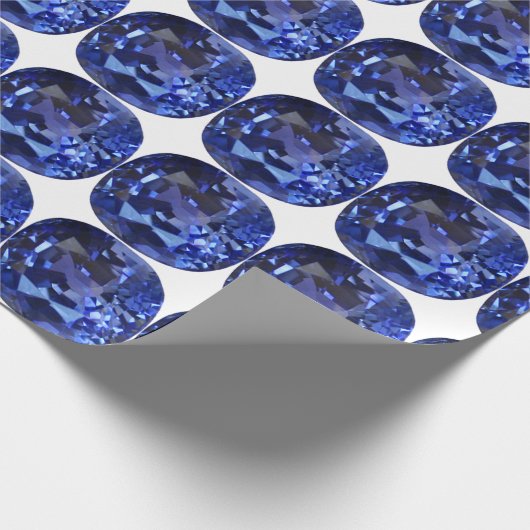 Design für blaues Saphir Geschenkpapier (Ecke)
