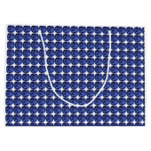 Design für blaues Saphir Große Geschenktüte (Rückseite)