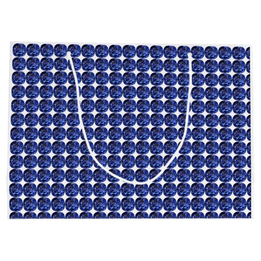 Design für blaues Saphir Große Geschenktüte (Rückseite)