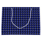 Design für blaues Saphir Große Geschenktüte (Vorderseite)