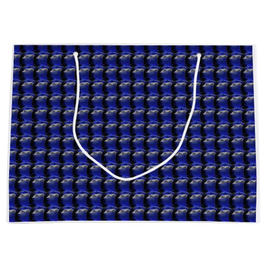 Design für blaues Saphir Große Geschenktüte (Vorderseite)