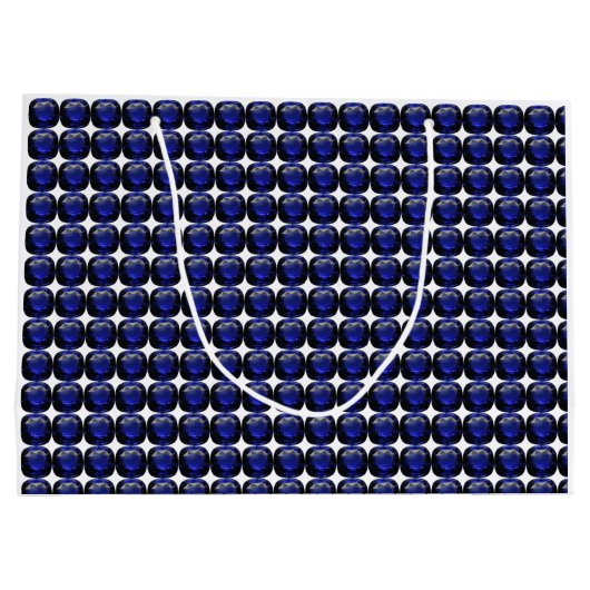 Design für blaues Saphir Große Geschenktüte (Rückseite)