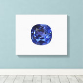 Design für blaues Saphir Leinwanddruck (Insitu (Holzboden))