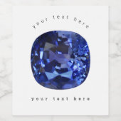 Design für blaues Saphir Weinetikett (Einzelnes Label)