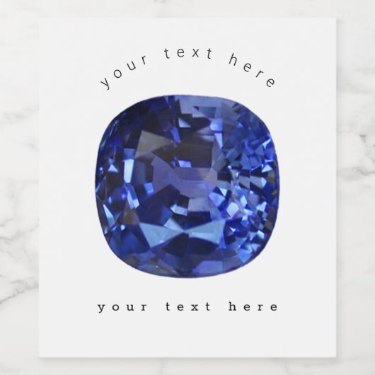 Design für blaues Saphir Weinetikett (Einzelnes Label)