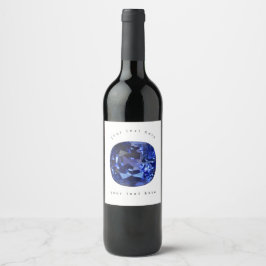 Design für blaues Saphir Weinetikett