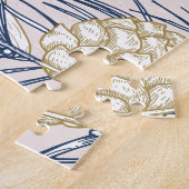 Design für blaues und Lila Paisley-Muster Puzzle (Seite)