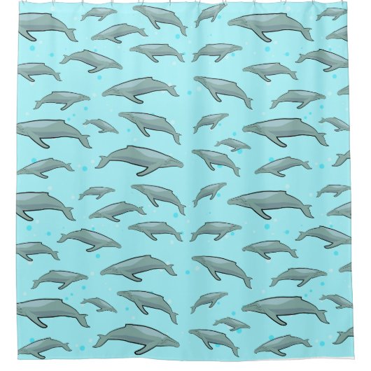Design für Blauwale Duschvorhang (Vorderseite)