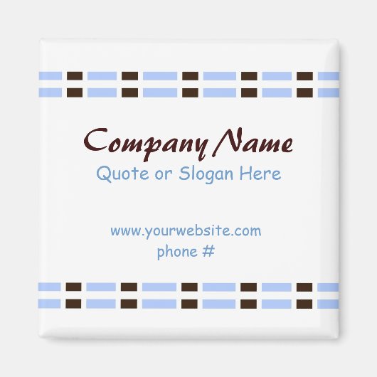 Design für Blue and Chocolate Link Office Magnet (Vorne)