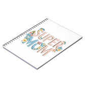 Design für Blumentexte der Super Mama Notizblock (Linke Seite)