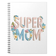 Design für Blumentexte der Super Mama