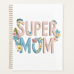 Design für Blumentexte der Super Mama Planer