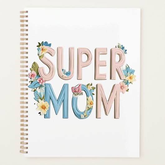 Design für Blumentexte der Super Mama Planer (Vorderseite)