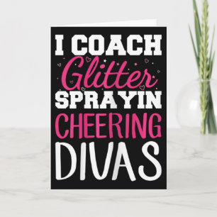 Design für Cheer Coach Damen für einen Cheerleadin Karte