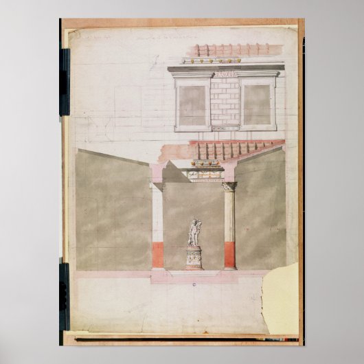 Design für das Atrium des Pompejischen Palastes Poster (Vorne)