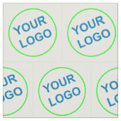 Design für das Firmenlogo Stoff (Nahaufnahme)