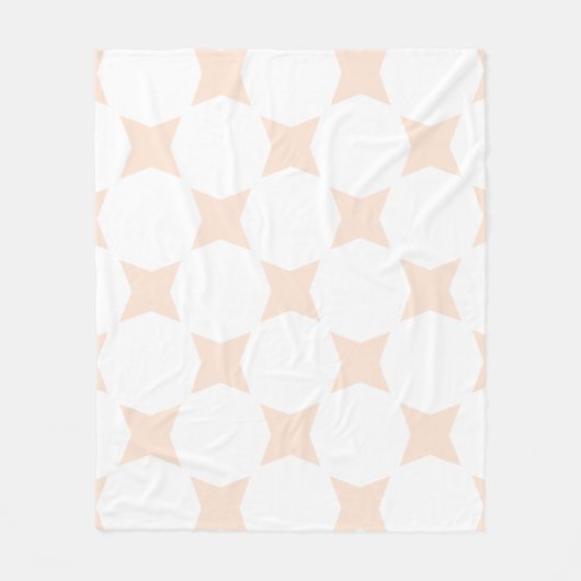 Design für das Muster "White & Peach" Fleecedecke (Vorderseite)