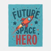 Design für das nächste Raumschiff Retro Fleecedecke (Vorderseite)