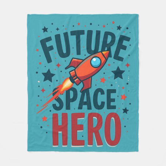 Design für das nächste Raumschiff Retro Fleecedecke (Vorderseite)