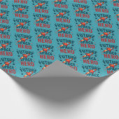 Design für das nächste Raumschiff Retro Geschenkpapier (Ecke)