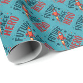 Design für das nächste Raumschiff Retro Geschenkpapier (Rolleneckpunkt)