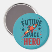 Design für das nächste Raumschiff Retro Magnet (Vorderseite/Rückseite)