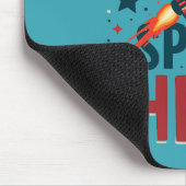 Design für das nächste Raumschiff Retro Mousepad (Ecke)