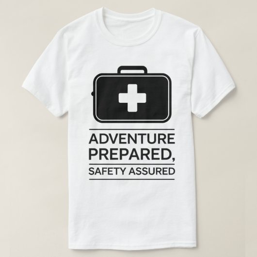 Design für das Outdoor Adventure Safety First Aid T-Shirt (Design vorne)