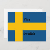 Design für das schwedische Wiva-Flag anpassen Postkarte (Vorne/Hinten)