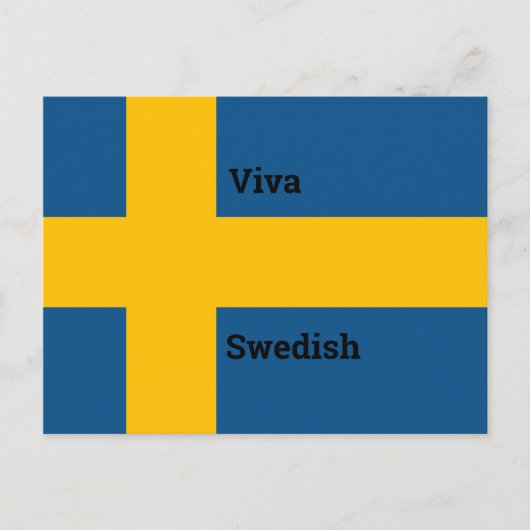 Design für das schwedische Wiva-Flag anpassen Postkarte (Vorderseite)