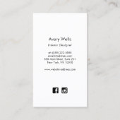 Design für das tropische Leaf-Logo von Kupfer Mons Visitenkarte (Rückseite)