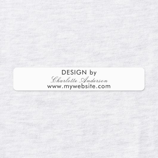 Design für das White-Script-Geschäft Etiketten (Design 1)