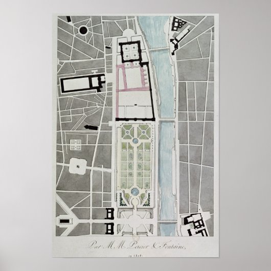 Design für den Anschluss der Tuilerien an den Louv Poster (Vorne)