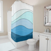 Design für den blauen Ozean 226 Duschvorhang (Beispiel)