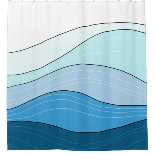 Design für den blauen Ozean 226 Duschvorhang (Vorderseite)