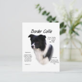 Design für den Verlauf von Border Collie Postkarte (Stehend Vorderseite)