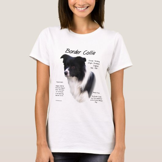 Design für den Verlauf von Border Collie T-Shirt (Vorderseite)
