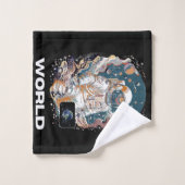 Design für den Weltraum Badhandtuch Set (Waschlappen)