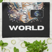 Design für den Weltraum Geschirrtuch (Gefaltet)