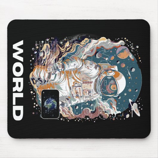 Design für den Weltraum Mousepad (Vorne)