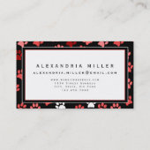 Design für die Ausgabe von Puppy-Paws | Schwarz-we Visitenkarte (Rückseite)