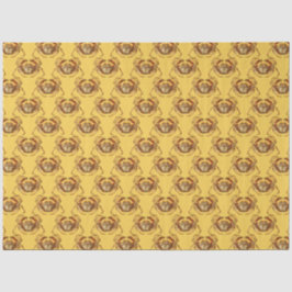 Design für die blaue und goldene Wasserserie 2 Seidenpapier