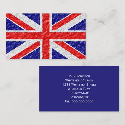 Design für die Flagge eines Unions Visitenkarte (Vorne/Hinten)