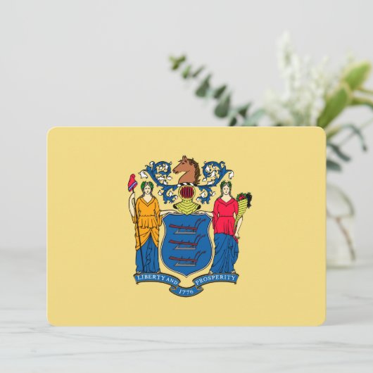 Design für die Flaggen des Staates New Jersey (Stehend Vorderseite)